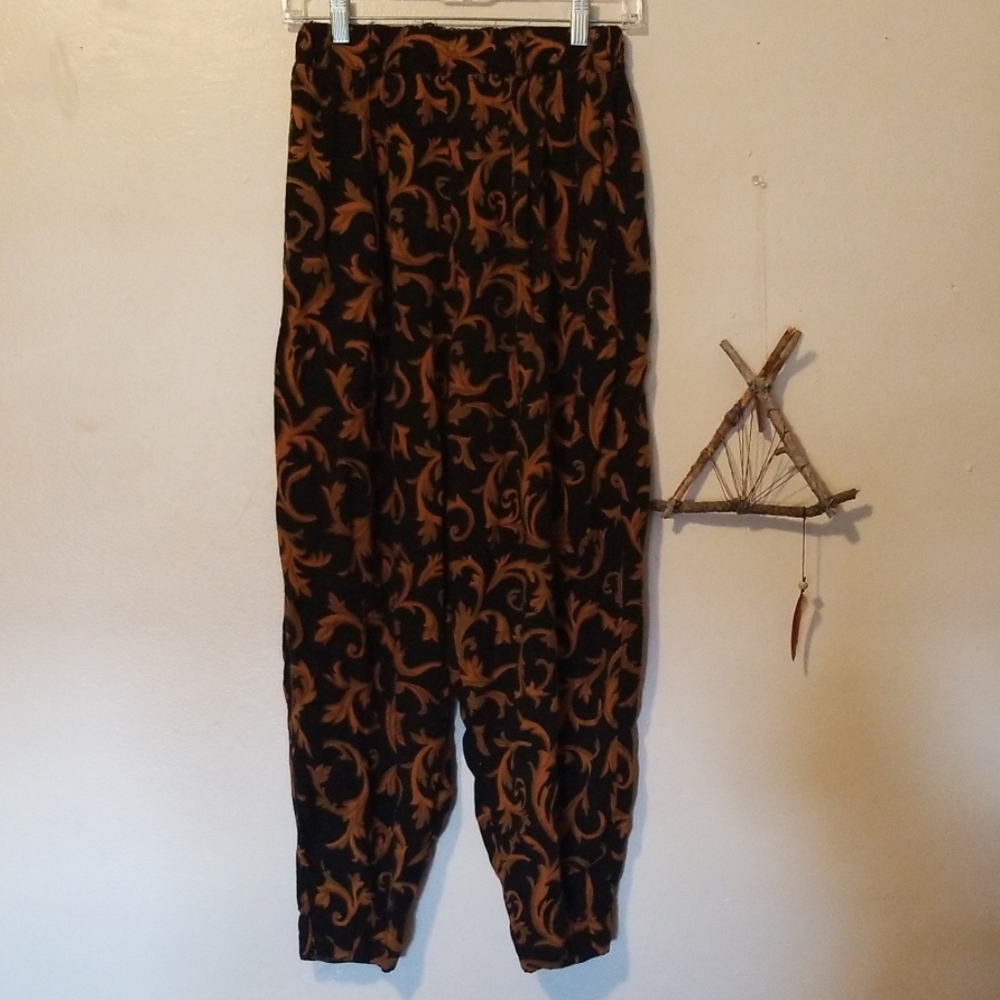High waist cotton pants